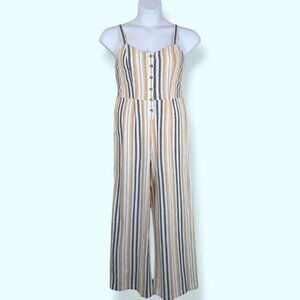 Chances R Yellow Striped Jumpsuit